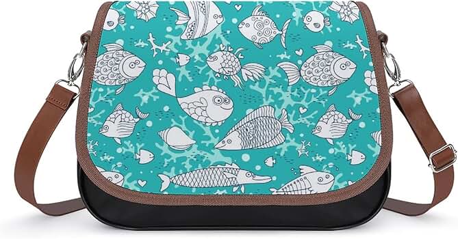  　ショルダーバッグ Amazon | [ZXH] ショルダーバッグ 魚柄 フィッシュ